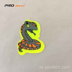 Reflekterande lim Pvc Snake Shape Stickers för barn